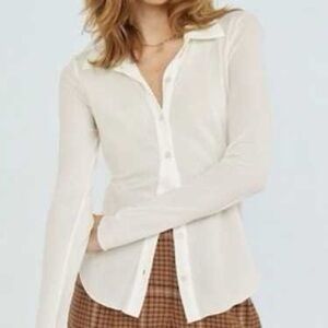 Wilfred Cream Button-Down Women's Shirt